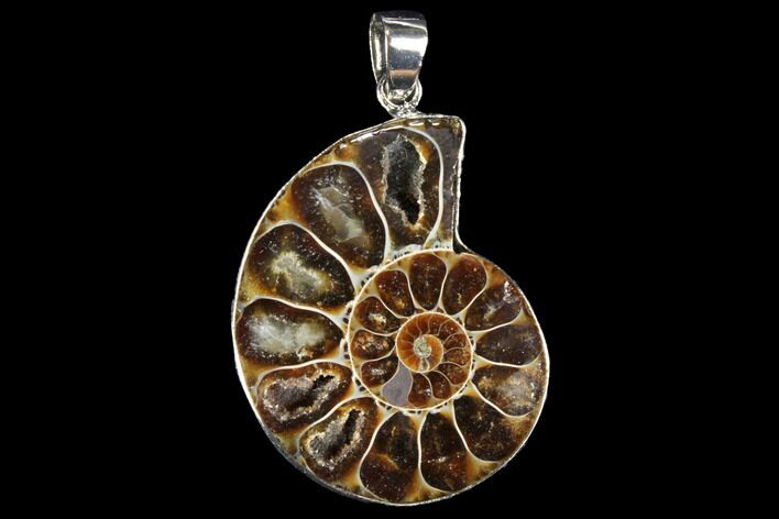 Fossil Ammonite Pendant - Million Years Old #112450